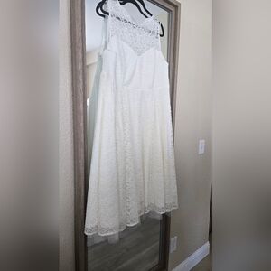 Torrid White Maxi A-Line Skirt